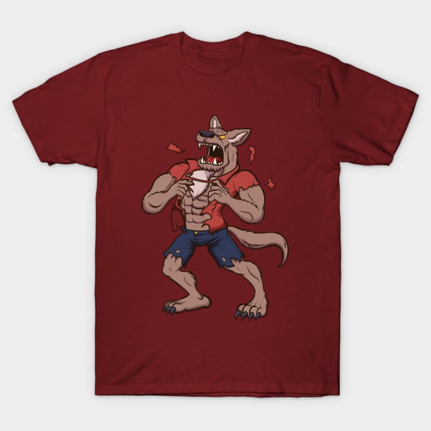 Howling Werewolf T-Shirt by TheMaskedTooner